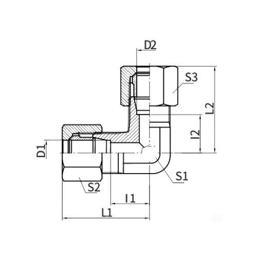 DIN 90°メトリックオス 24°L.T.